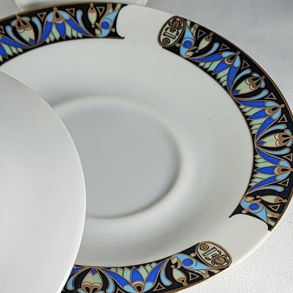 Vintage Limoges Egyptian Espresso Cup and Saucer Set Royal Porcelain EGP France - Picture 11 of 11